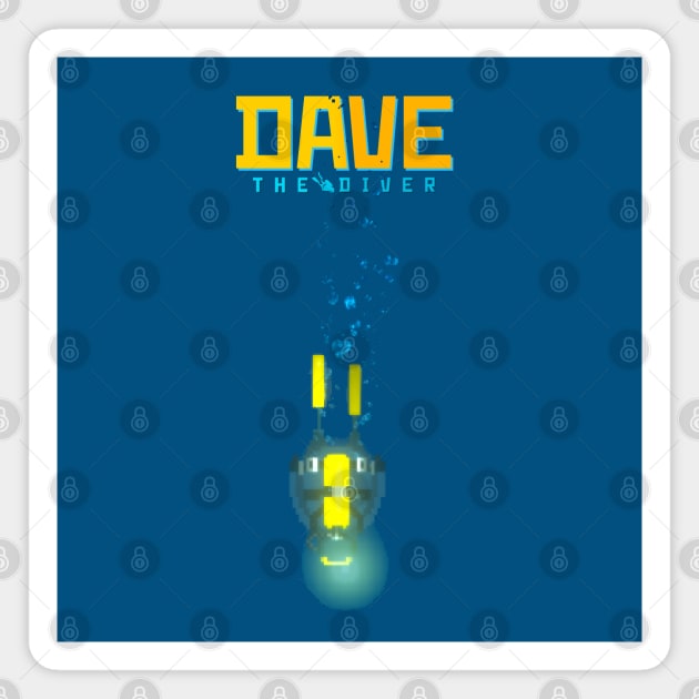 DAVE the diver - underwater_004 Magnet by Buff Geeks Art